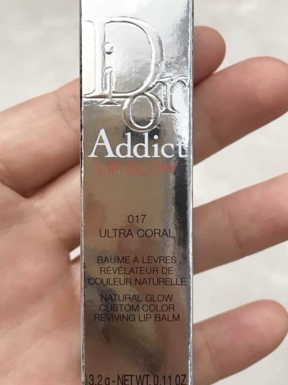 Dior Addict NIB Lip Glow Balm — Ultra Coral 017 (Silver Packaging)